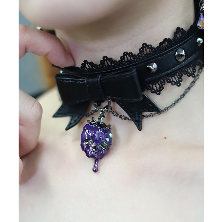 パープル | ポイズンベリー合皮チョーカー | axes femme
