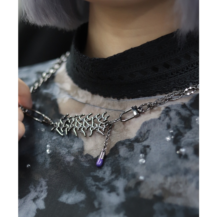 黒 | ロゴチャームネックレス | axes femme