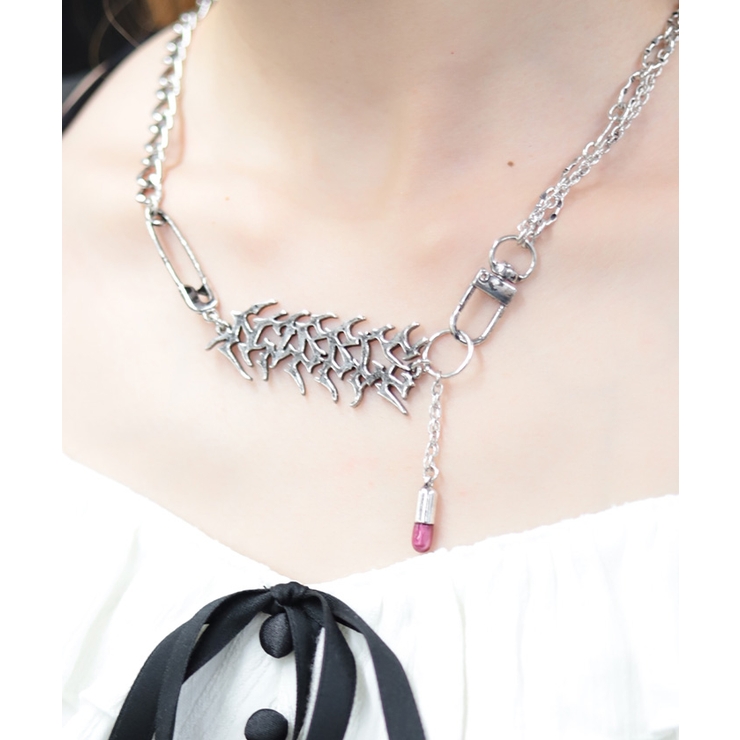 Ａシルバー | ロゴチャームネックレス | axes femme