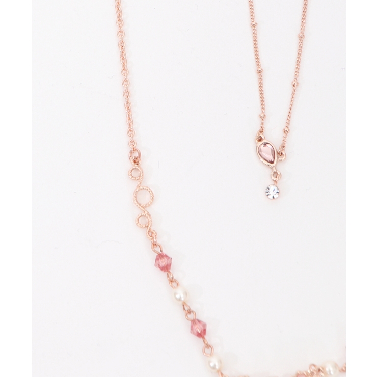 アクシーズファム 桜 モチーフ アクセサリー 3点セット 桜モチーフステンドネックレス[品番：IGAW0003325]｜axes femme