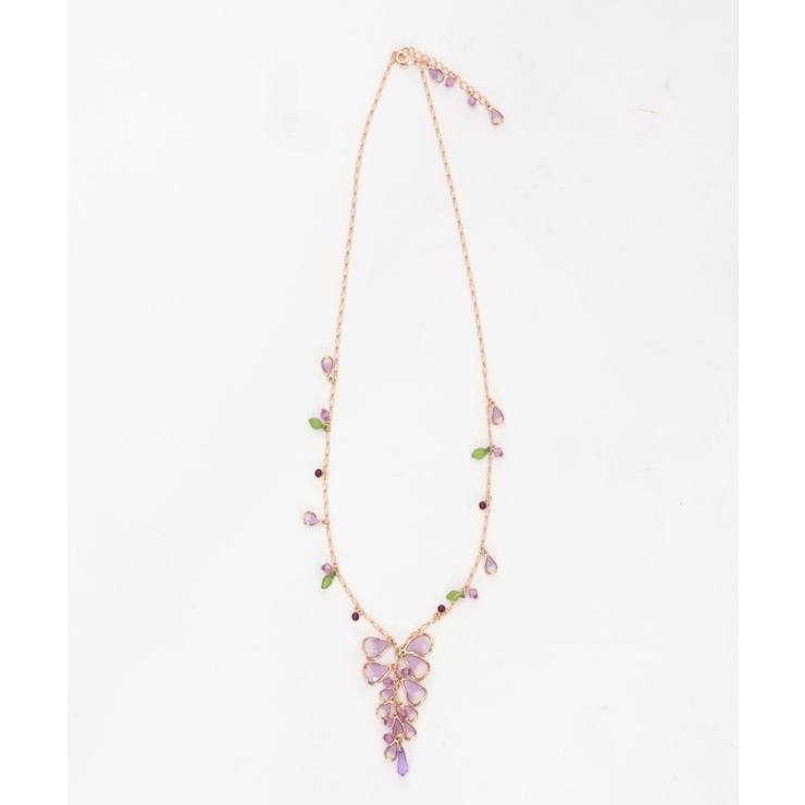 ⭐︎あやっち⭐︎ アンティーク布花 藤の花モチーフネックレス[品番：IGAW0004352]｜axes femme