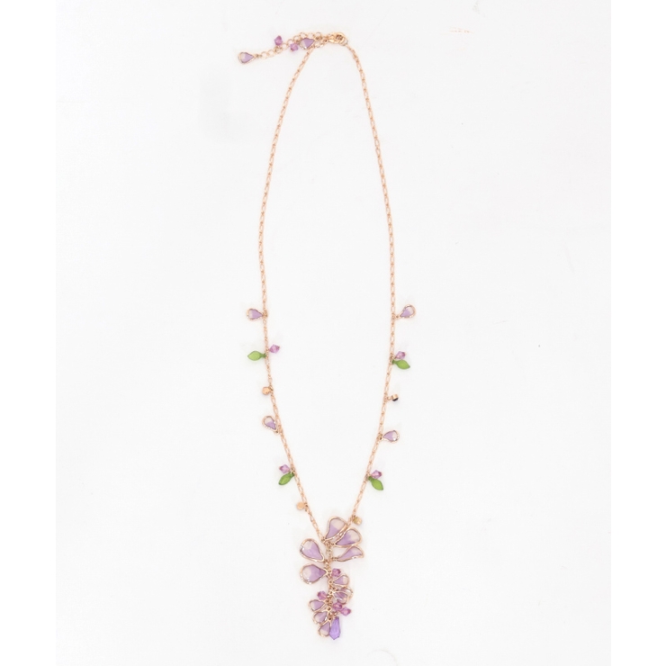 2024年❤️値札付き新品未使用　お花モチーフトップス 藤の花モチーフネックレス[品番：IGAW0004352]｜axes femme