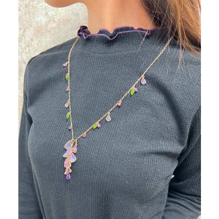 藤の花モチーフネックレス[品番：IGAW0004352]｜axes femme