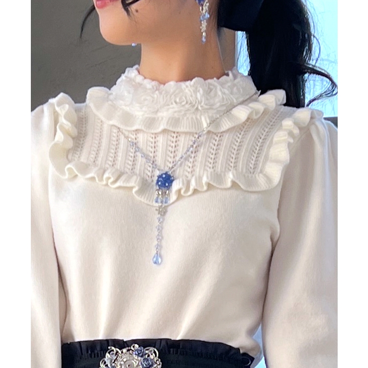 シルバー | オーロラガラス風ネックレス | axes femme