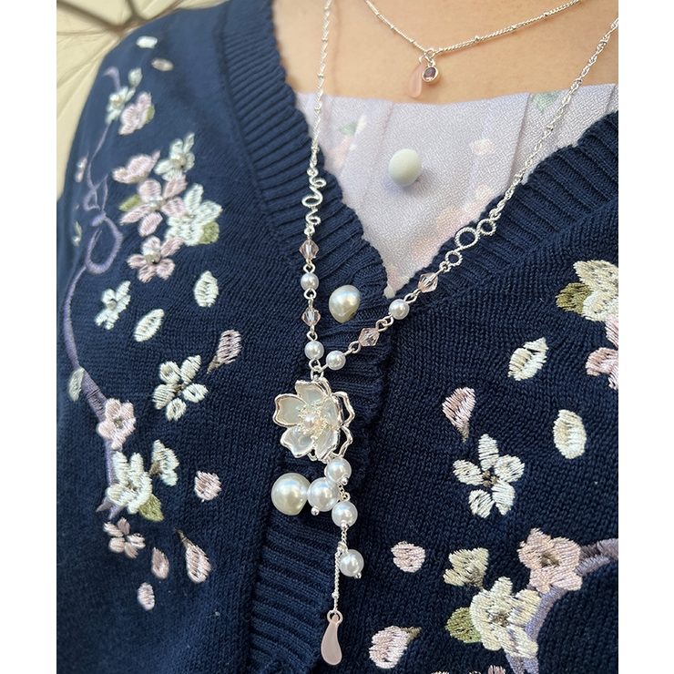 桜モチーフネックレス[品番：IGAW0004616]｜axes femme（アクシーズ