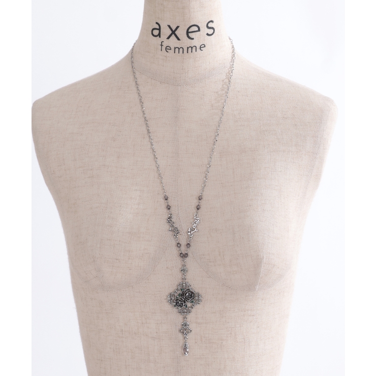 チャイナ風装飾薔薇ネックレス[品番：IGAW0004767]｜axes femme