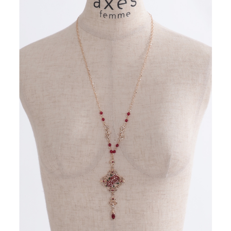 チャイナ風装飾薔薇ネックレス[品番：IGAW0004767]｜axes femme