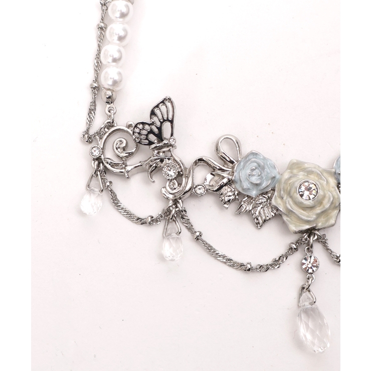 ローズ×パールネックレス[品番：IGAW0005206]｜axes femme（アクシーズ
