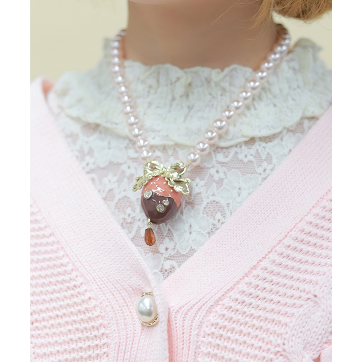 ピンク | ストロベリーフォンデュネックレス | axes femme