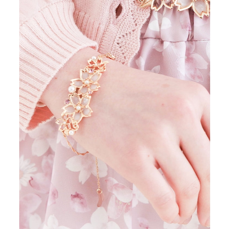 サクラ装飾ブレスレット[品番：IGAW0006008]｜axes femme
