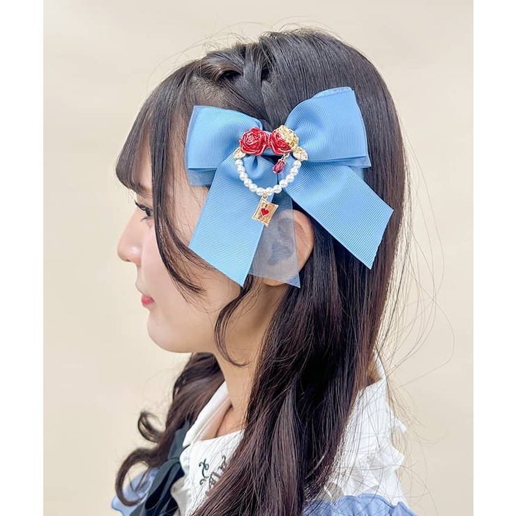 赤く塗られたバラのバレッタ[品番：IGAW0005160]｜axes femme