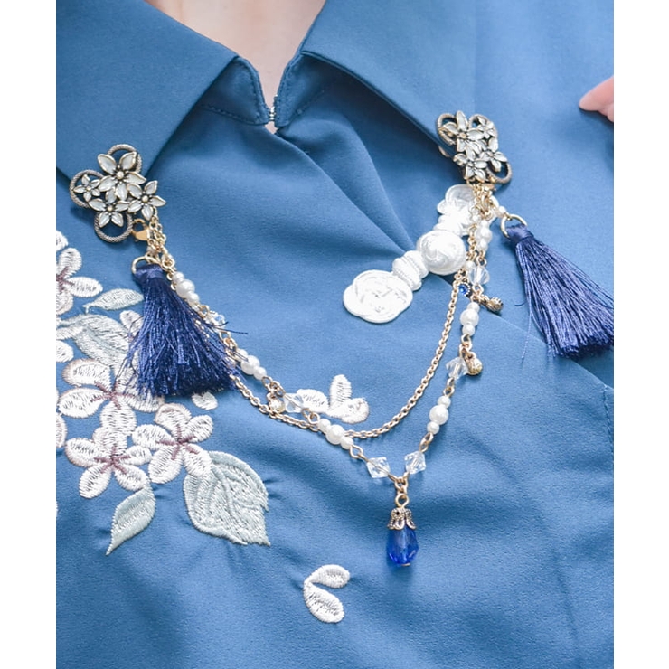 axes femme ジャスミン襟＆イヤークリップ＆ヘアクリップ4点セット ジャスミン襟＆イヤークリップ[品番：IGAW0005336]｜axes femme