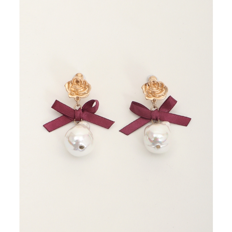 リボン×偏光パールイヤリング | axes femme | 詳細画像6