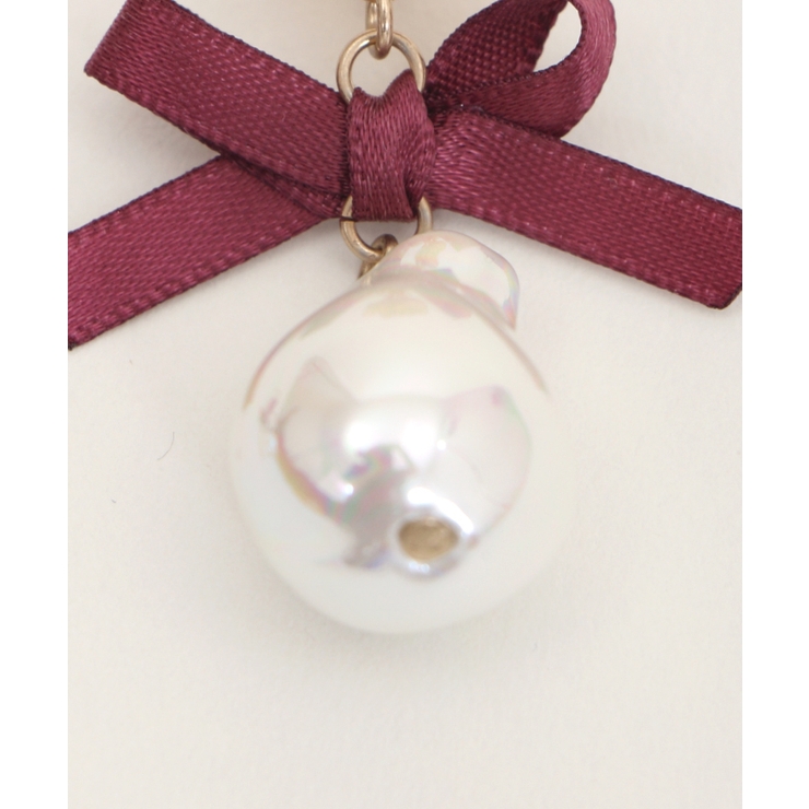 リボン×偏光パールイヤリング | axes femme | 詳細画像9