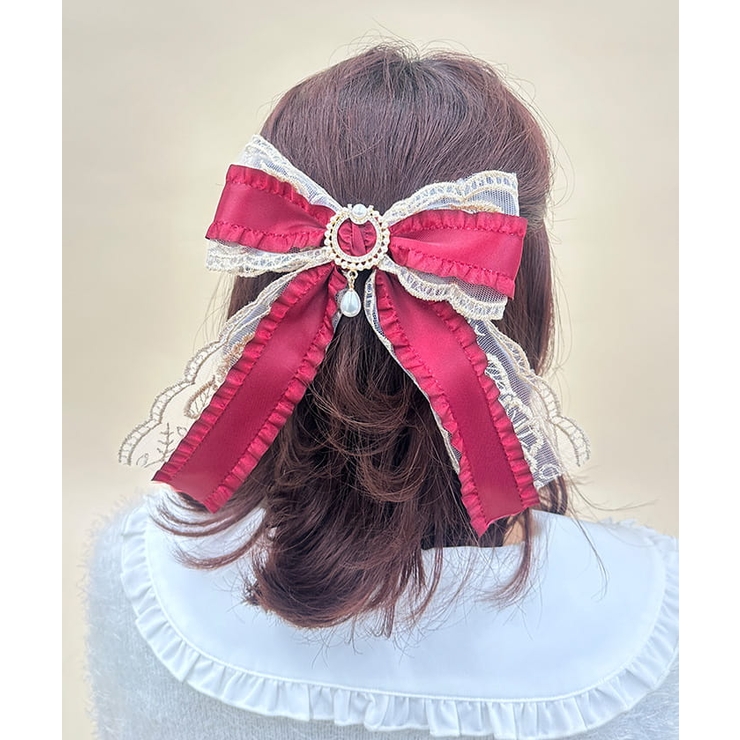 ビジューリボンバレッタ[品番：IGAW0005725]｜axes femme（アクシーズ