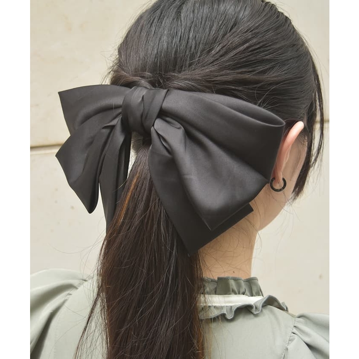 サテンビッグリボンバレッタ[品番：IGAW0005255]｜axes femme