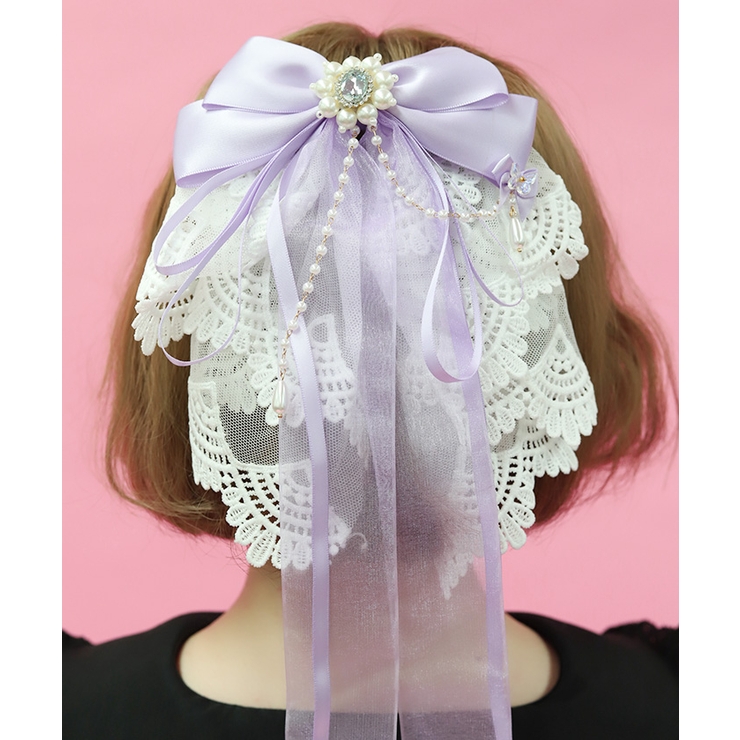 ラベンダー | レースフリル×リボンバレッタ | axes femme