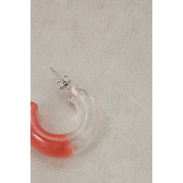 BICOLOR CLEAR HOOP EARRINGS | AZUL BY MOUSSY | 詳細画像2 
