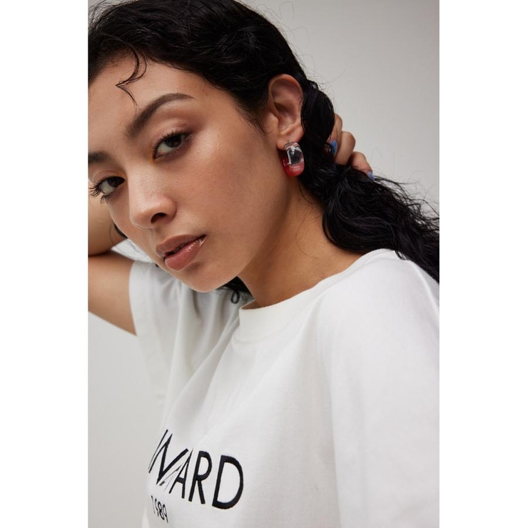 BICOLOR CLEAR HOOP EARRINGS | AZUL BY MOUSSY | 詳細画像5 