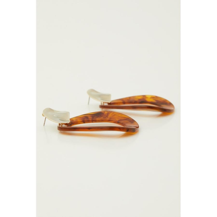 MARBLE ACRYL ROUND EARRINGS | AZUL BY MOUSSY | 詳細画像12 