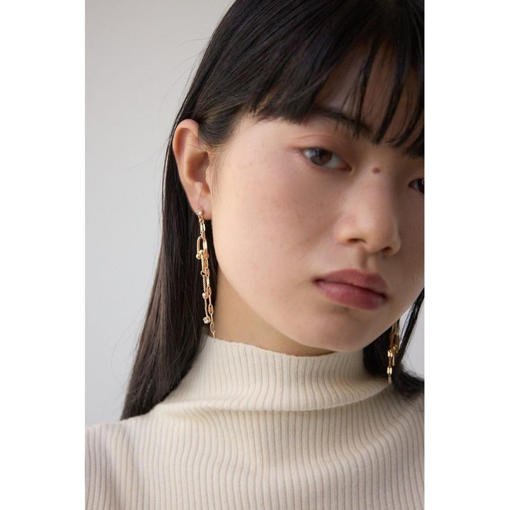 L/GLD1 | Uチェーンスウィングピアス | AZUL BY MOUSSY