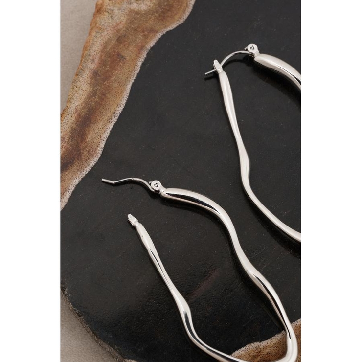 ニュアンスカーブビッグフープピアス | AZUL BY MOUSSY | 詳細画像10 