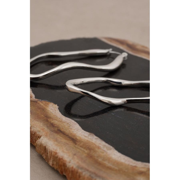 ニュアンスカーブビッグフープピアス | AZUL BY MOUSSY | 詳細画像9 