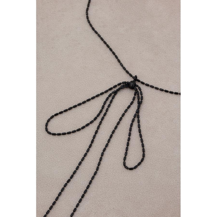 リボンモチーフロングレングスネックレス | AZUL BY MOUSSY | 詳細画像5 