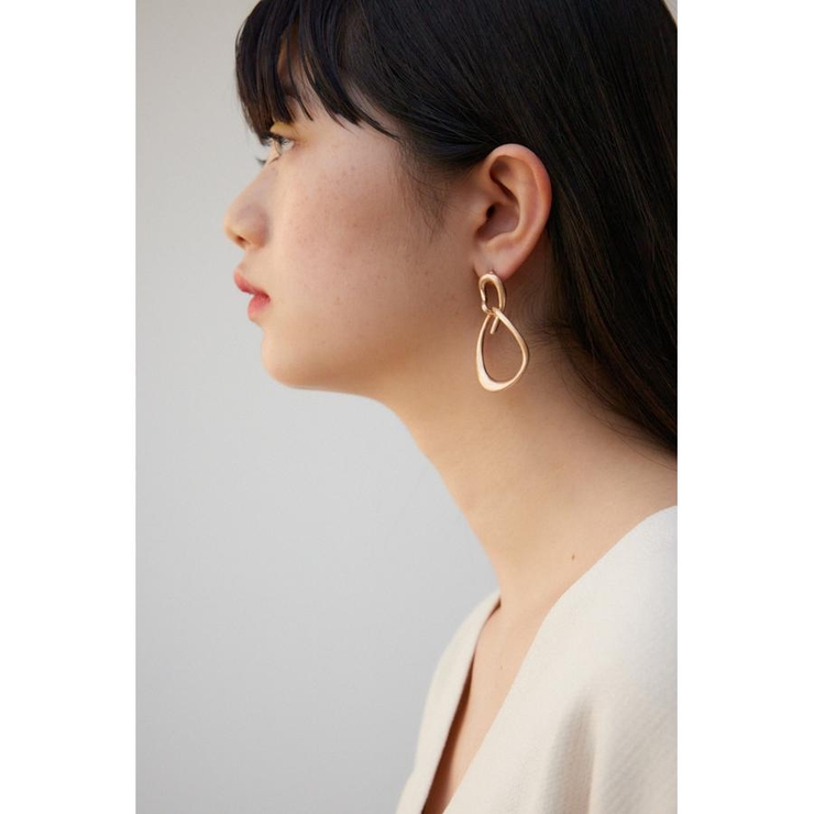 L/GLD1 | ダルメタルリンクフープピアス | AZUL BY MOUSSY