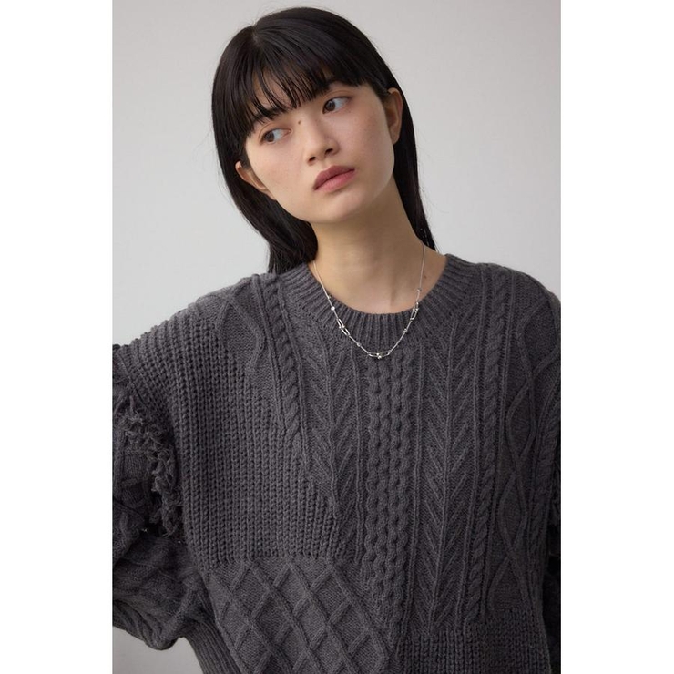 Uチェーンラインストーンネックレス | AZUL BY MOUSSY | 詳細画像7 