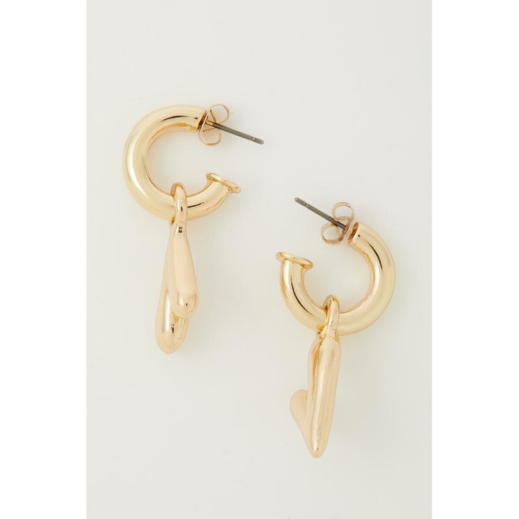 2WAY HEART METAL EARRINGS | AZUL BY MOUSSY | 詳細画像3 