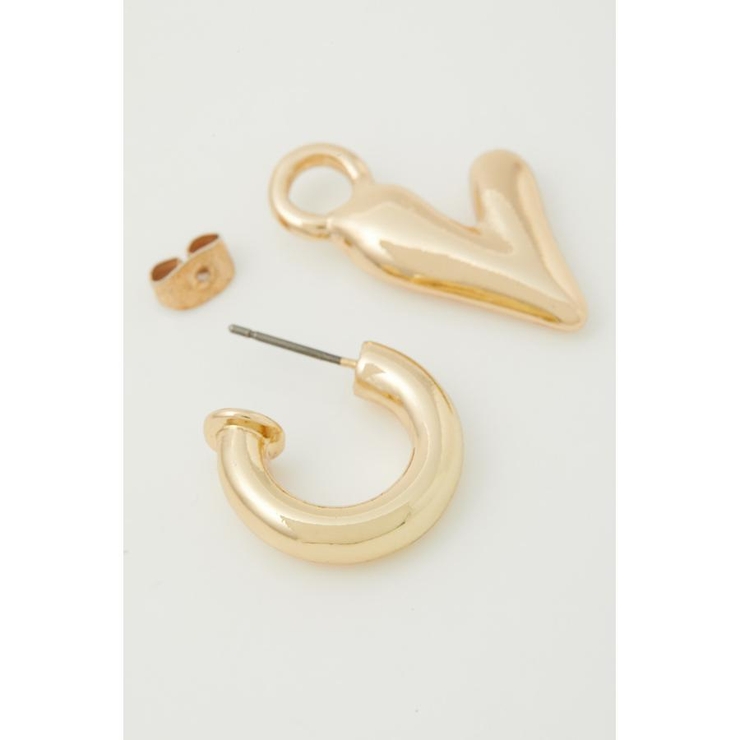 2WAY HEART METAL EARRINGS | AZUL BY MOUSSY | 詳細画像6 