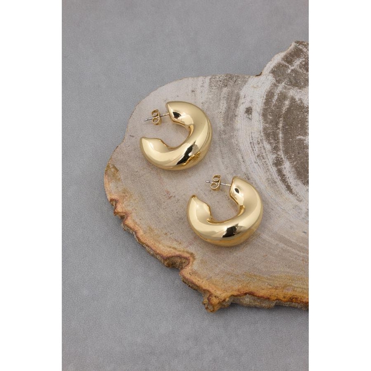 L/GLD1 | ボリュームニュアンスフープピアス | AZUL BY MOUSSY