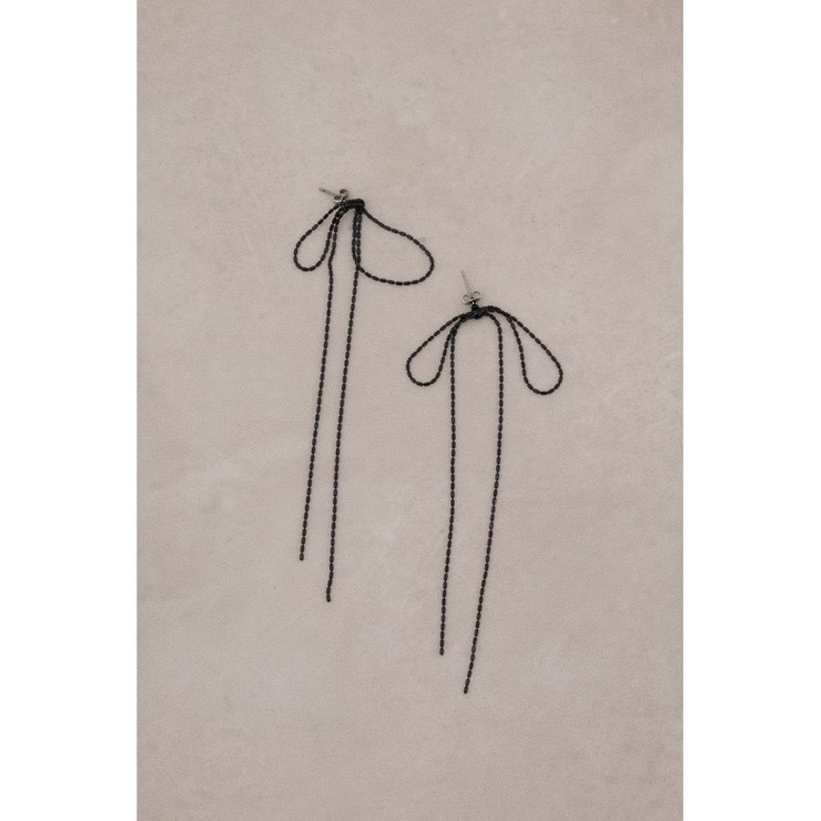 リボンモチーフスウィングピアス | AZUL BY MOUSSY | 詳細画像3 