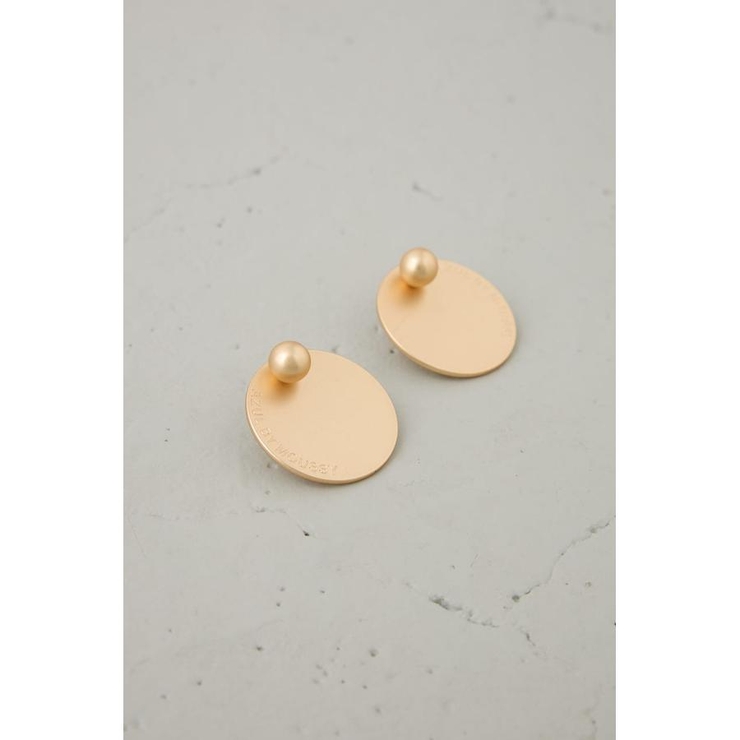 サークルプレートロゴピアス | AZUL BY MOUSSY | 詳細画像4 