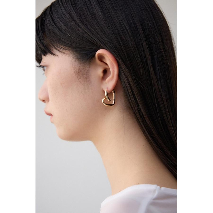ニュアンスハートフープピアス | AZUL BY MOUSSY | 詳細画像1