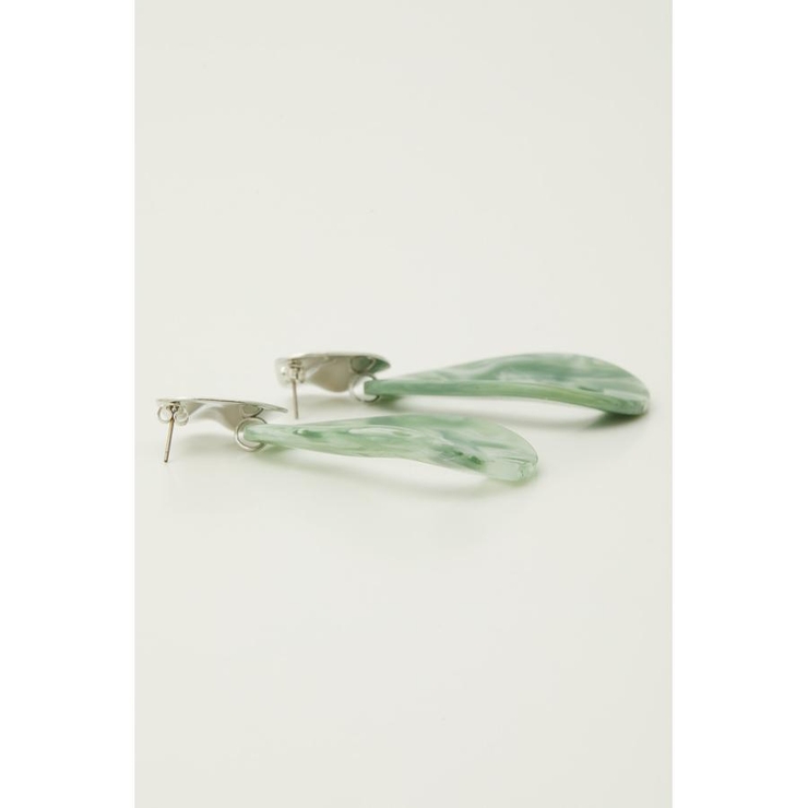 MARBLE ACRYL ROUND EARRINGS | AZUL BY MOUSSY | 詳細画像4 