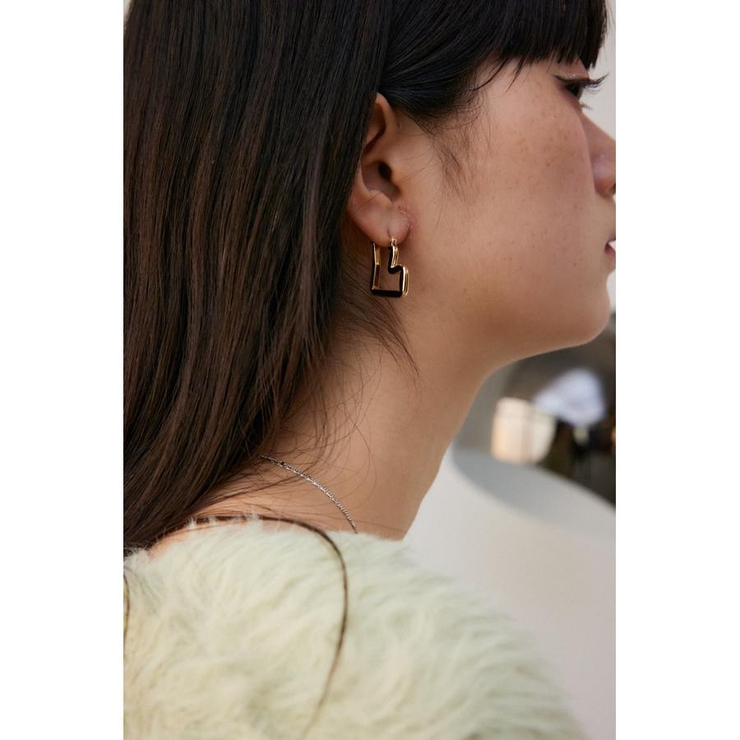 ニュアンスハートシェイプドフープピアス | AZUL BY MOUSSY | 詳細画像1 
