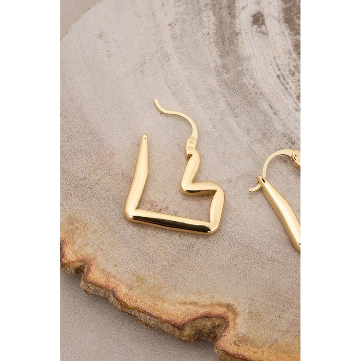 ニュアンスハートシェイプドフープピアス | AZUL BY MOUSSY | 詳細画像5 