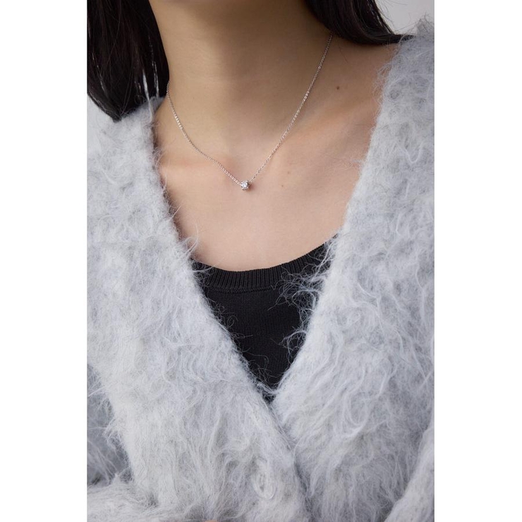 SLV | ラインストーンクローバーネックレス | AZUL BY MOUSSY