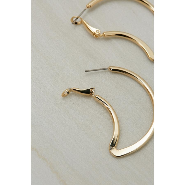 CRESCENT MOON HOOP EARRINGS | AZUL BY MOUSSY | 詳細画像2 