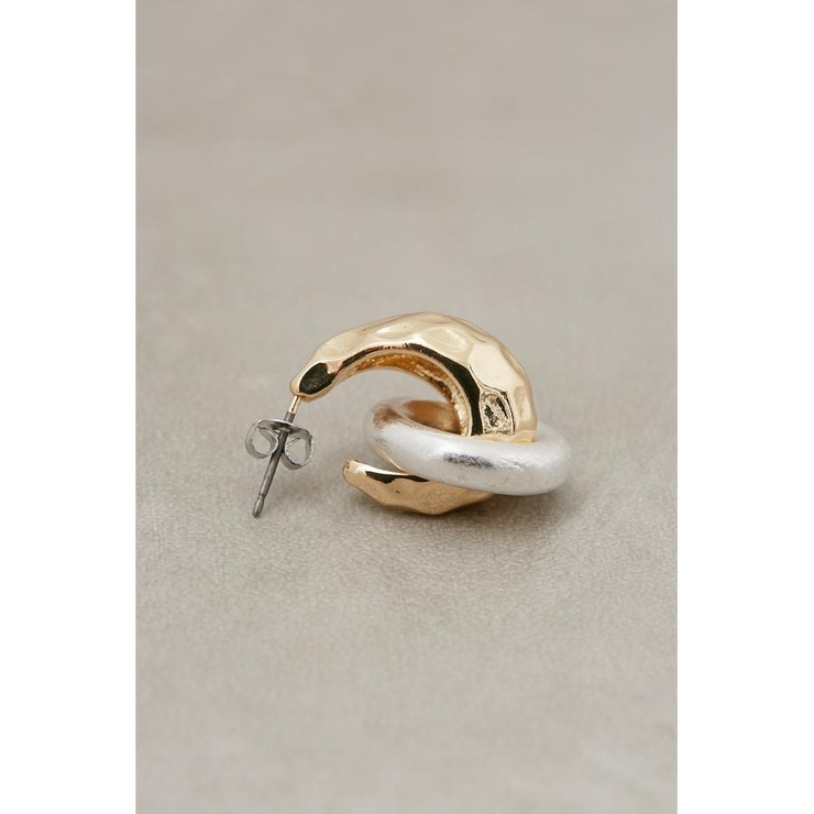 MIX MATERIAL RING EARRINGS | AZUL BY MOUSSY | 詳細画像1 