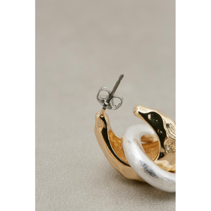 MIX MATERIAL RING EARRINGS | AZUL BY MOUSSY | 詳細画像2 