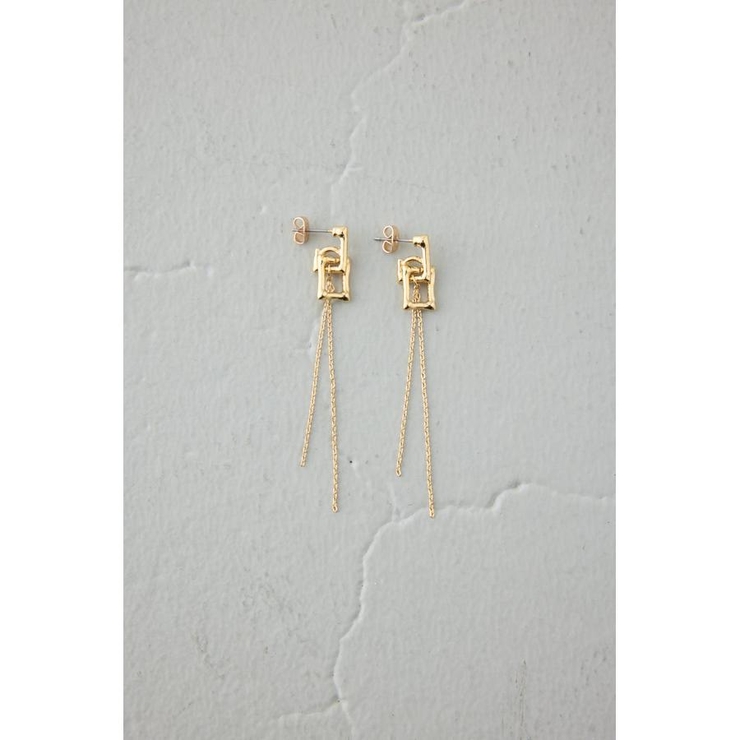GLD | スクエアチェーンピアス | AZUL BY MOUSSY