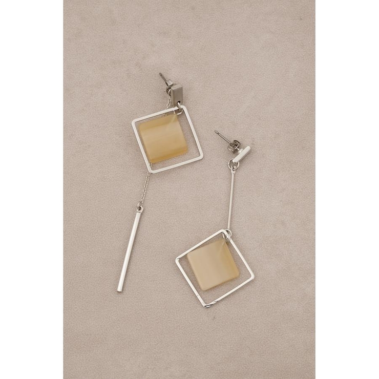 アクリル×メタルアシンメトリーピアス | AZUL BY MOUSSY | 詳細画像10 