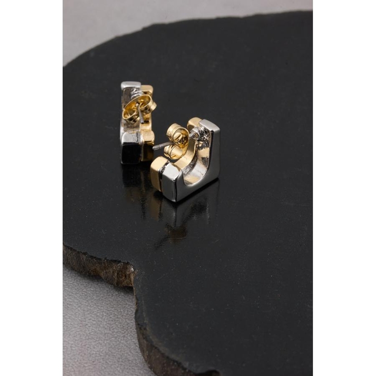 スクエアメタルオーバーラップピアス | AZUL BY MOUSSY | 詳細画像5 