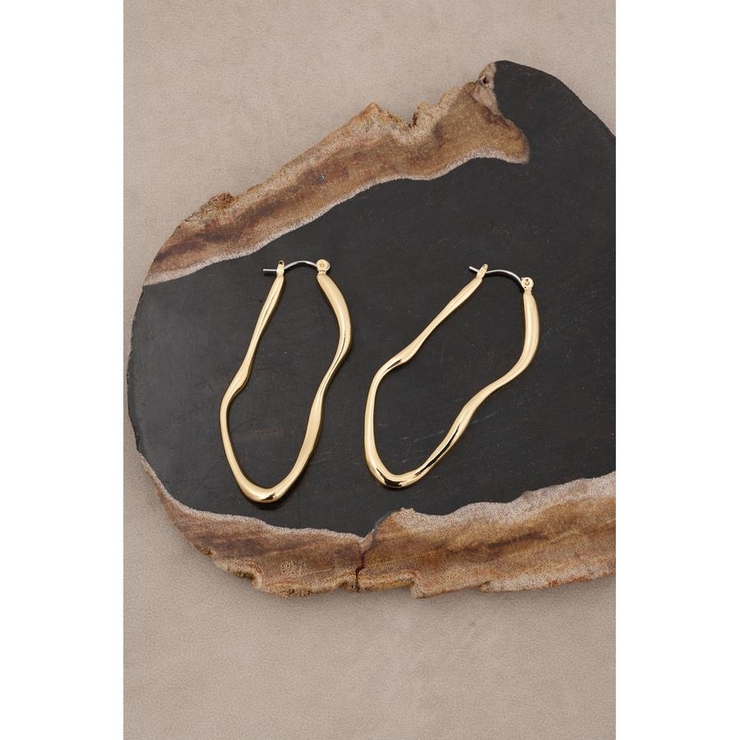 ニュアンスカーブビッグフープピアス | AZUL BY MOUSSY | 詳細画像3 