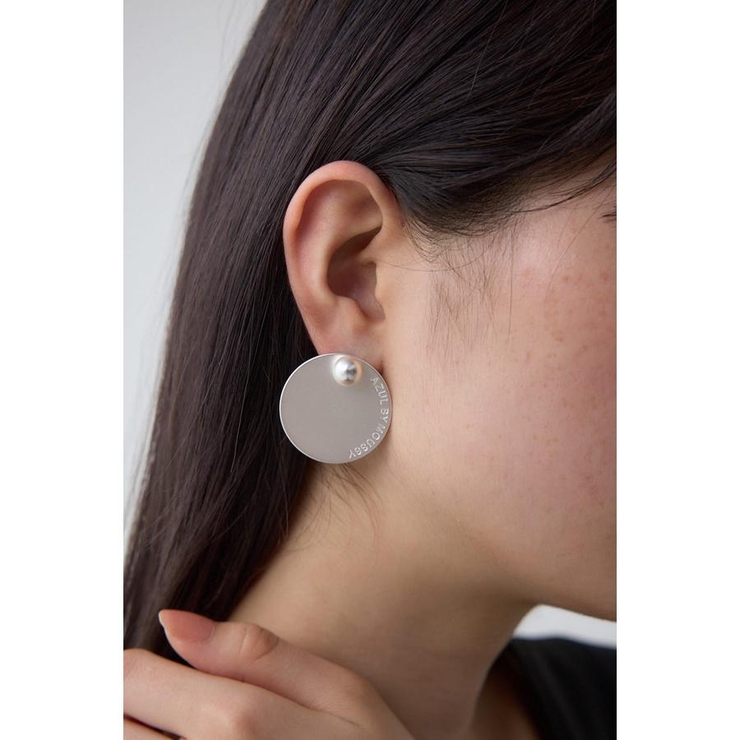 サークルプレートロゴピアス | AZUL BY MOUSSY | 詳細画像7 