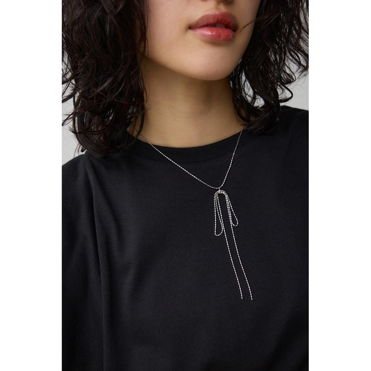 SLV | リボンモチーフロングレングスネックレス | AZUL BY MOUSSY