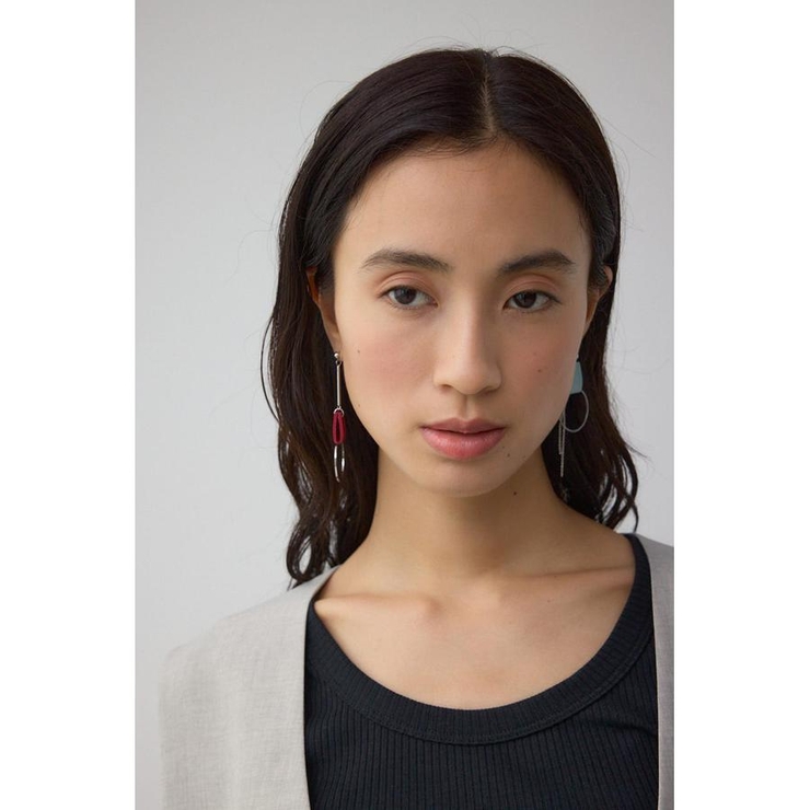 フェイクレザーバイカラーアシンメトリーピアス | AZUL BY MOUSSY | 詳細画像7 